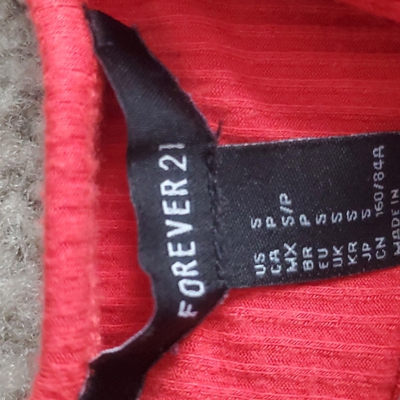 Forever 21 Ribbed Crop Top Ruffle Tank - S - Picture 3 of 4